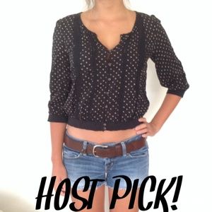 🎉HOST PICK 6/21🎉 Black and White Free People Top